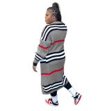 Knitting Belgravia Check Longline Cardigan Sweater