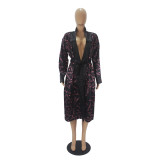 Print Kimono Robes Outerwear For Women