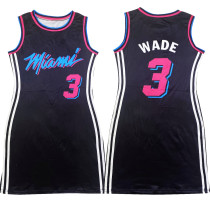 Casual Sleeveless Double-sided Pattern Printed Webbing Basketball Mini Dress