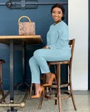 Solid Top & Pants Set