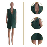 Winter Fall Tops Knitted Breasted Patch Pocket Cardigan Vest