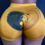 Ladies Shorts Pattern Printed Yoga Shorts