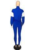 Casual Stitching Sports Long Pant Set