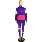 Casual Splicing Sport Pant Set