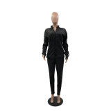 Womens Zip Up Tracksuit Set 2PCS Sports Outfits Long Sleeve Top And Bodycon Pants