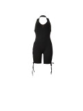 Solid Color Backless Hollow Sexy Romper