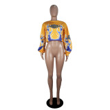 Casual Printed Long Sleeve Sweatshirt