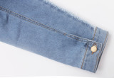 Washed Rivets Denim Cardigan Jacket