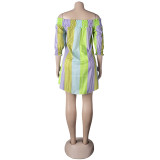 Sexy Off The Shoulder Irregular Mini Dress