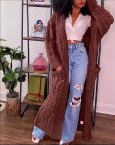 Winter Knit Twist Cardigan Sweater
