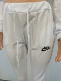 Casual Embroidery Letter Cardigan Pant Set with Hat
