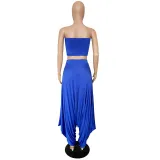 Solid Color Strapless Crop and Harem Pants