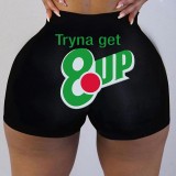 Sexy Ladies Leggings Graphic Printed Yoga Shorts