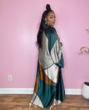 Autumn Long Sleeve Imitation Silk Printed Sun Protection Cape