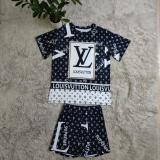 Copy Summer Slim Embroidered Short Sleeve Top + Shorts