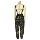 Women Jumper Camo Oversize Overalls