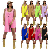 Womens 2 Piece Outfits Tracksuits Short Sleeve Tunic Tops Bodycon Shorts Sweatsuit Sets