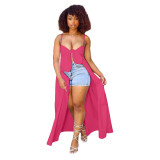 Rose Sexy Straps Solid Heart Throb Top