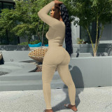 Women's Two Piece Tracksuit Outfits Long Sleeve Deep V-Neck Lounge Wear Bodycon