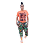 Casual Camouflage Splashed Ink Printed Trousers