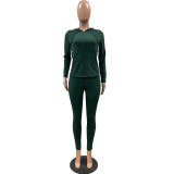 Pure Color Hooded Sportswear 2 PC