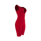 Strapless Zipper Romper