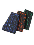 Men's and Women's Wearable Striped Print Letter Straight Zip-Up Jeans (with Four Pockets)