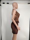 Sexy Mesh See-through Culottes Dress