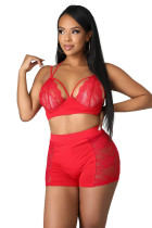 Sexy Straps Lace Two Piece Set