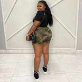 Camouflage Irregular Mini Culottes