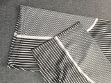 Fashion Striped Print Sleeveless Sports Crop Top and Shorts