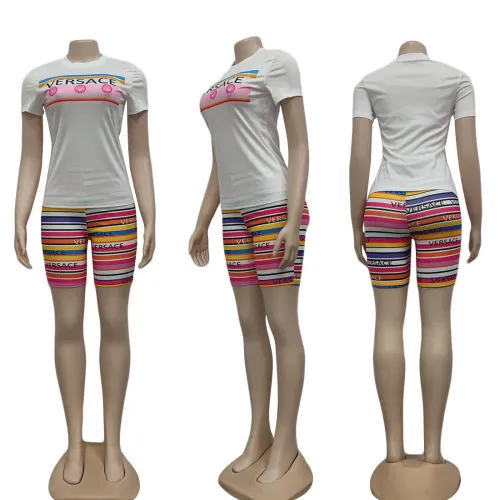 Summer Printed Short Sleeve Shorts Set
