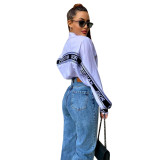 Ladies Loose Casual Printed Long Sleeve Lapel Shirt