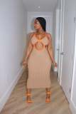 Sexy Pit Cutout Straps Long Dresses