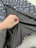 Printed Double Thermal Lining Long Vest Jacket