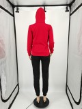 Fashion Nova Offset Printing Letter Two Piece Jogger Set with Hoodie