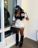 Color-block Jacket Single-breasted Monogrammed Baseball Jersey Tops