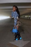 Casual Irregular Denim Ripped Long Sleeve Jacket