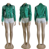 2023 New Printed Single-breasted Turndown Neck Jackets
