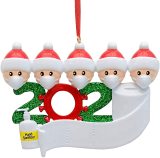 Personalized Quarantine Survived Christmas Ornament Kit, 2020 Customized Family Members Name Xmas Tree Pendants DIY Creative Gift(1,2,3,4,5,6,7)