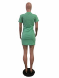 Casual Sequin Eye Mini Dress