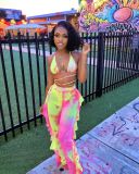 Casual Printed Mesh Two-piece Set with Panties