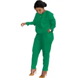 Solid Top & Pants Set