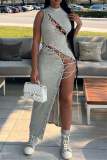 Summer Sleeveless Hollow Ladies Sexy Casual Long Dresses