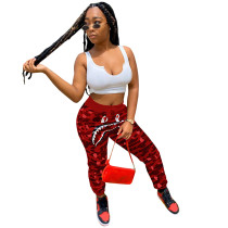 Fall Printed Camouflage Sweatpants