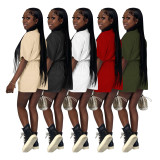 One-piece Overalls Women Rompers Short Sleeve Lady's Clothes Tooling Style
