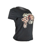 Polyester O Neck Short Sleeve Character Slim fit Solid Tees & T-shirts