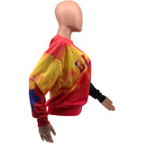 Casual Letter Stitching Printed Sweatshirt
