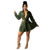 Office Bandage Cardigan Pleated Skirt Lady Workwear Set