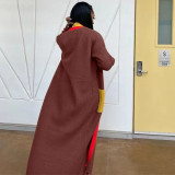 Loose Knit Cardigan Fringed Long Sweater Outwear
